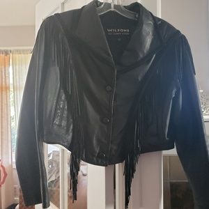 Wilsons Leather Vintage 80's fringed jacket